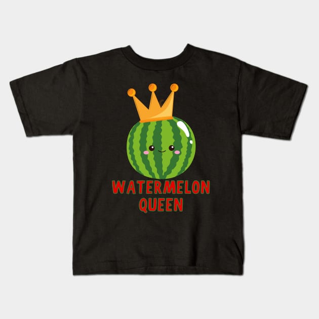 Watermelon Queen Kids T-Shirt by DesignArchitect